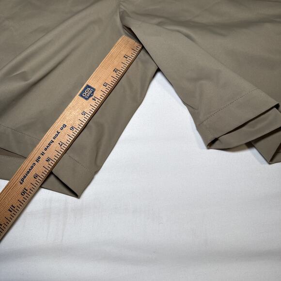 Three Sixty Six Dress Shorts Womens 12 Tan Polyester Flat Front Casual Golf EUC - Picture 8 of 12